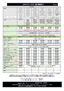オプション詳細、価格表 懇切